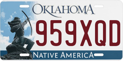 OK license plate 959XQD