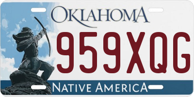 OK license plate 959XQG