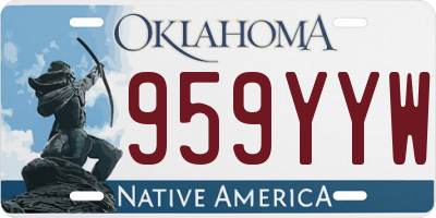 OK license plate 959YYW