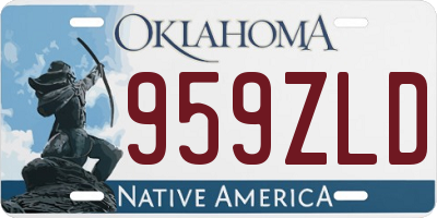 OK license plate 959ZLD