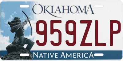OK license plate 959ZLP
