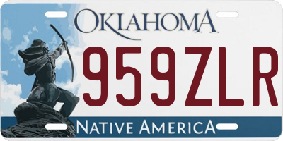 OK license plate 959ZLR
