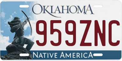 OK license plate 959ZNC