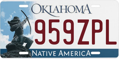 OK license plate 959ZPL