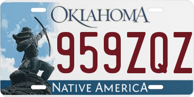 OK license plate 959ZQZ