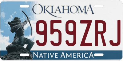 OK license plate 959ZRJ