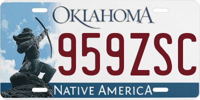 OK license plate 959ZSC