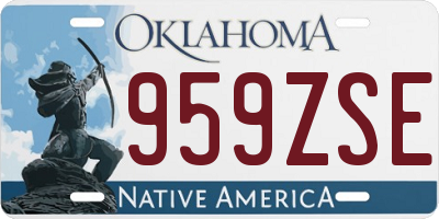 OK license plate 959ZSE