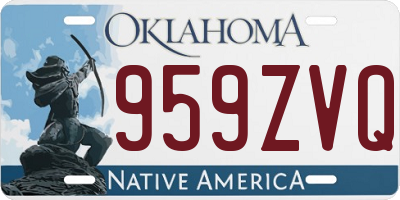OK license plate 959ZVQ