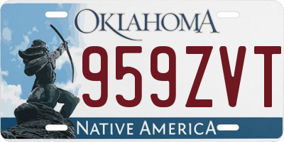 OK license plate 959ZVT