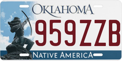 OK license plate 959ZZB