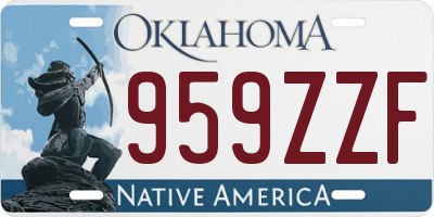 OK license plate 959ZZF