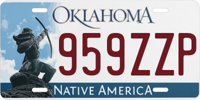 OK license plate 959ZZP