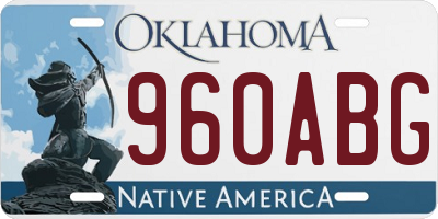 OK license plate 960ABG