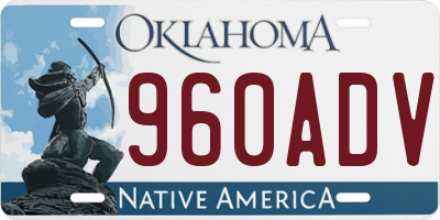 OK license plate 960ADV