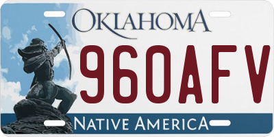 OK license plate 960AFV