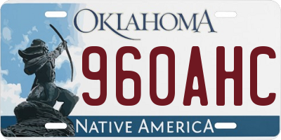 OK license plate 960AHC