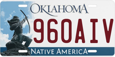 OK license plate 960AIV