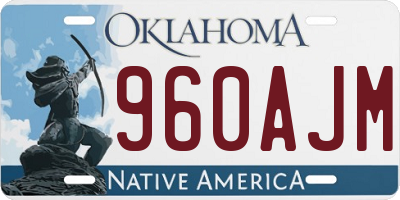OK license plate 960AJM