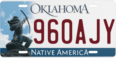 OK license plate 960AJY