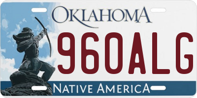 OK license plate 960ALG