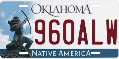 OK license plate 960ALW