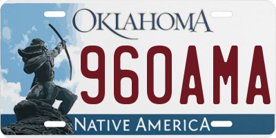 OK license plate 960AMA