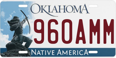OK license plate 960AMM
