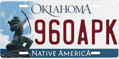 OK license plate 960APK