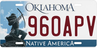 OK license plate 960APV