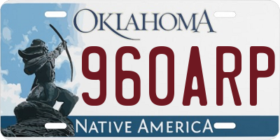 OK license plate 960ARP