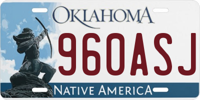 OK license plate 960ASJ