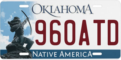 OK license plate 960ATD