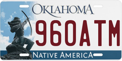 OK license plate 960ATM