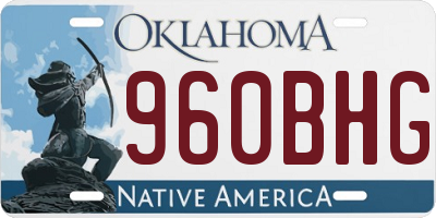 OK license plate 960BHG