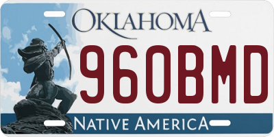 OK license plate 960BMD