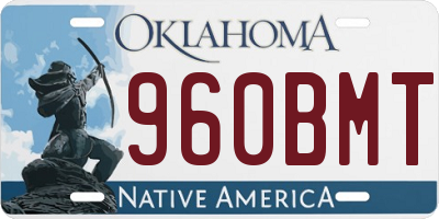 OK license plate 960BMT