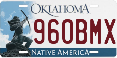 OK license plate 960BMX