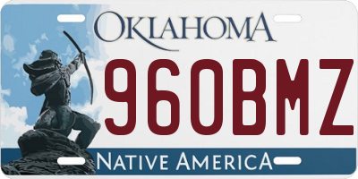 OK license plate 960BMZ