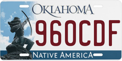OK license plate 960CDF