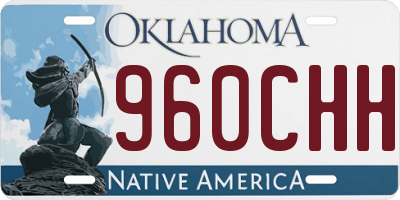 OK license plate 960CHH