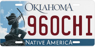 OK license plate 960CHI