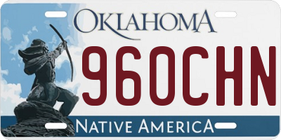 OK license plate 960CHN