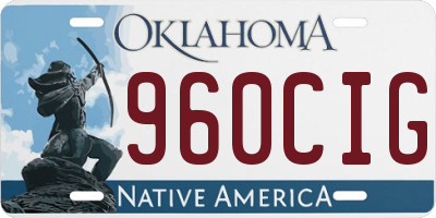 OK license plate 960CIG