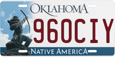 OK license plate 960CIY