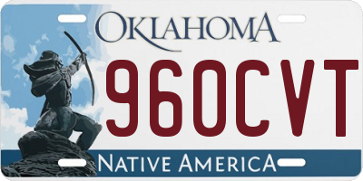 OK license plate 960CVT