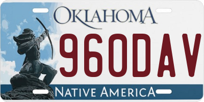 OK license plate 960DAV