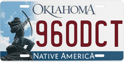 OK license plate 960DCT