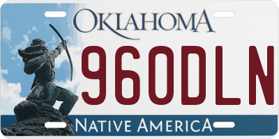 OK license plate 960DLN