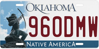OK license plate 960DMW